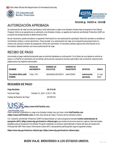 esta messenger|Official ESTA Application Website, U.S. Customs and Border Protection.